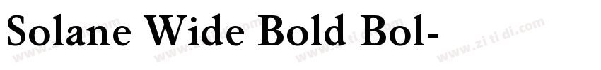 Solane Wide Bold Bol字体转换